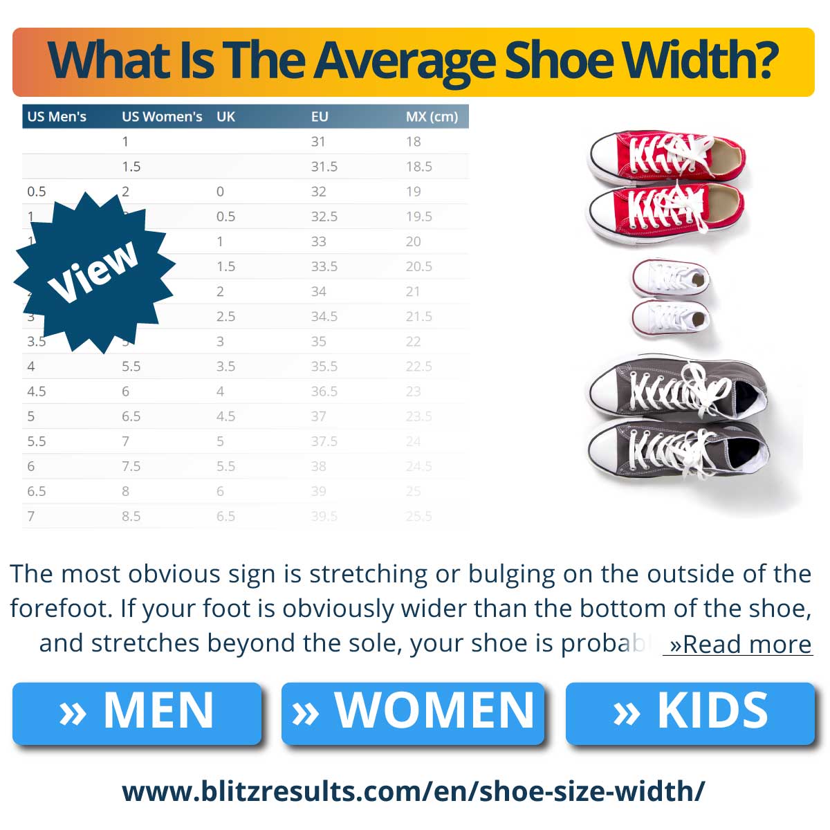 What Is The Average Shoe Width?