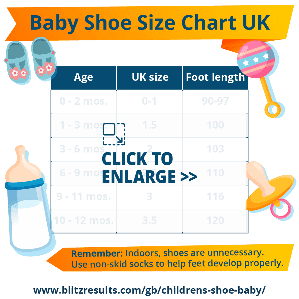 Baby Shoe Size Chart UK